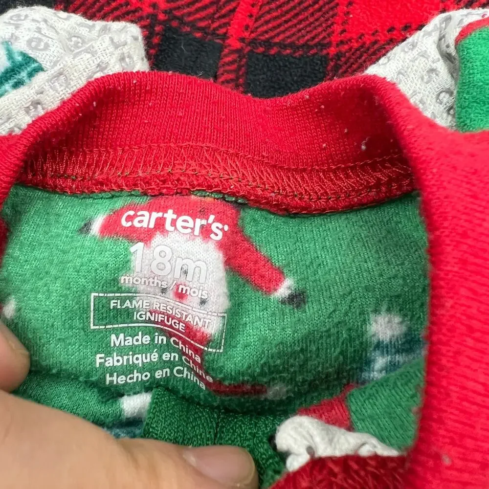 Bundle 5 PC Carter's Toddler Holiday One Piece Pj's Size 18 M